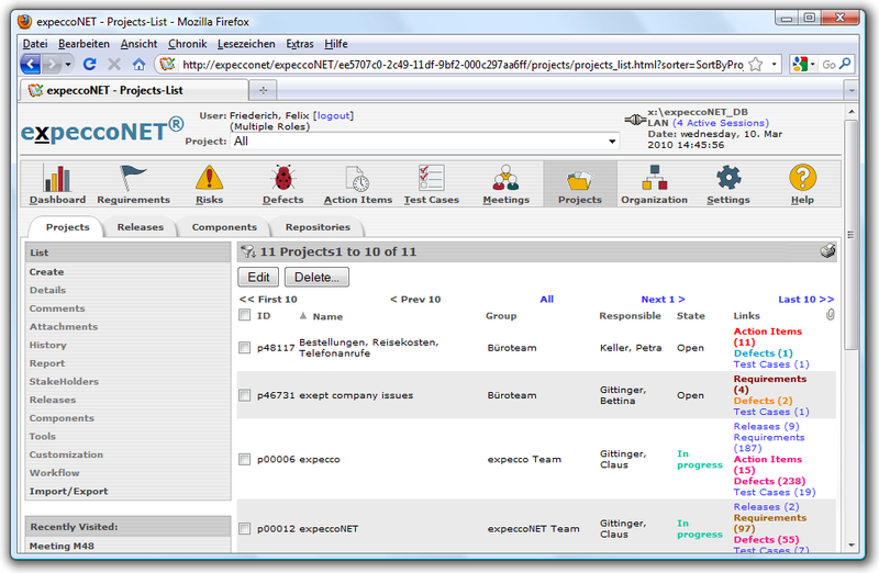 Datei:ExpeccoNET - projects-list.png