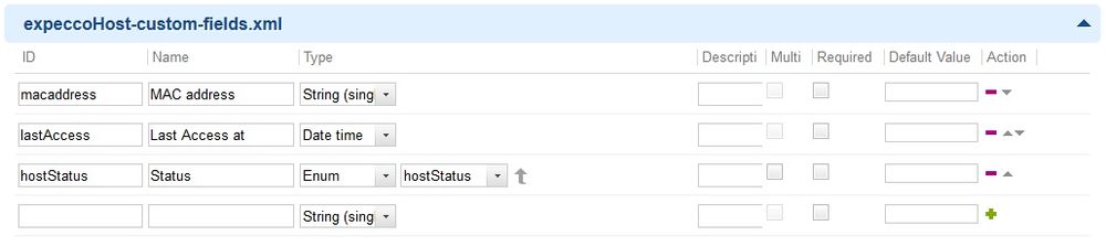 Customfields für expeccoHost